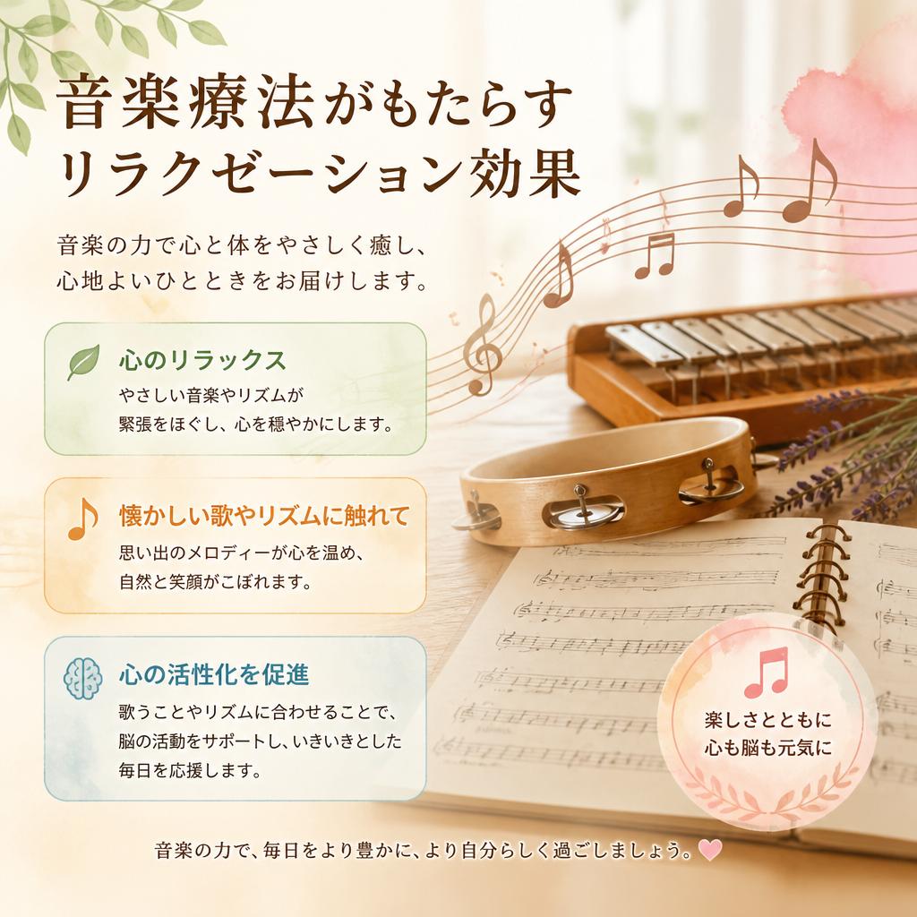 音楽療法で心の癒し